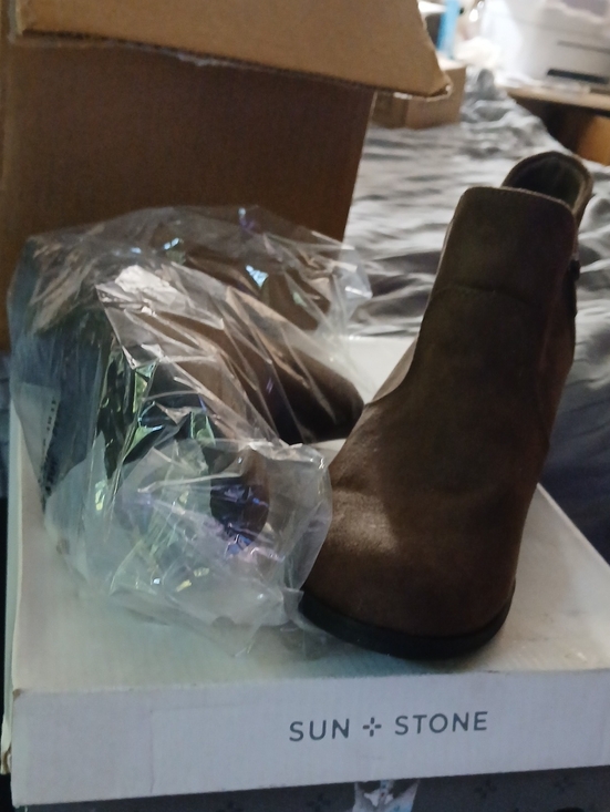 Sun + Stone Shoes - Sun + Stone AbbyF Taupe Ankle Boots Size 9M New